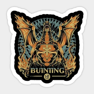 Burning dragon Sticker